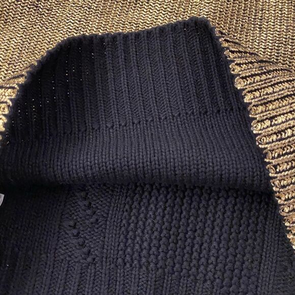 Chevignon gold metallic sweater, M - Picture 7 of 11
